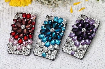 Flower Crystal Case Colorful Floral Case For Iphone 5/4s/4