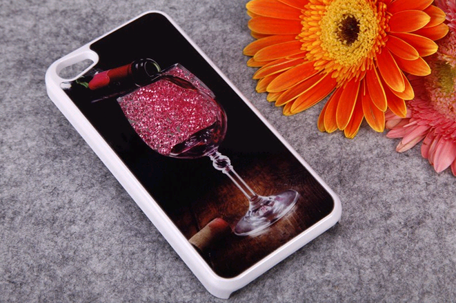 Inside Crystal Diamond Red Wine Glass Case For Iphone 4 /4s/5 on Luulla